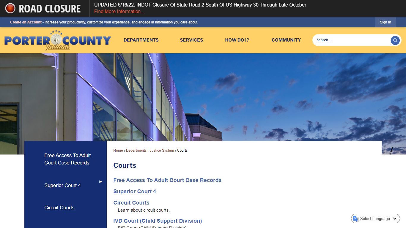 Courts | Porter County, IN - Official Website