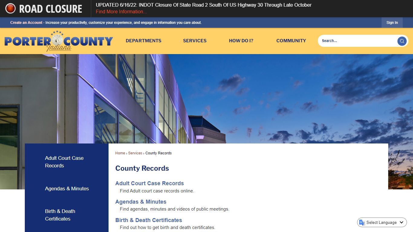 County Records | Porter County, IN - Official Website