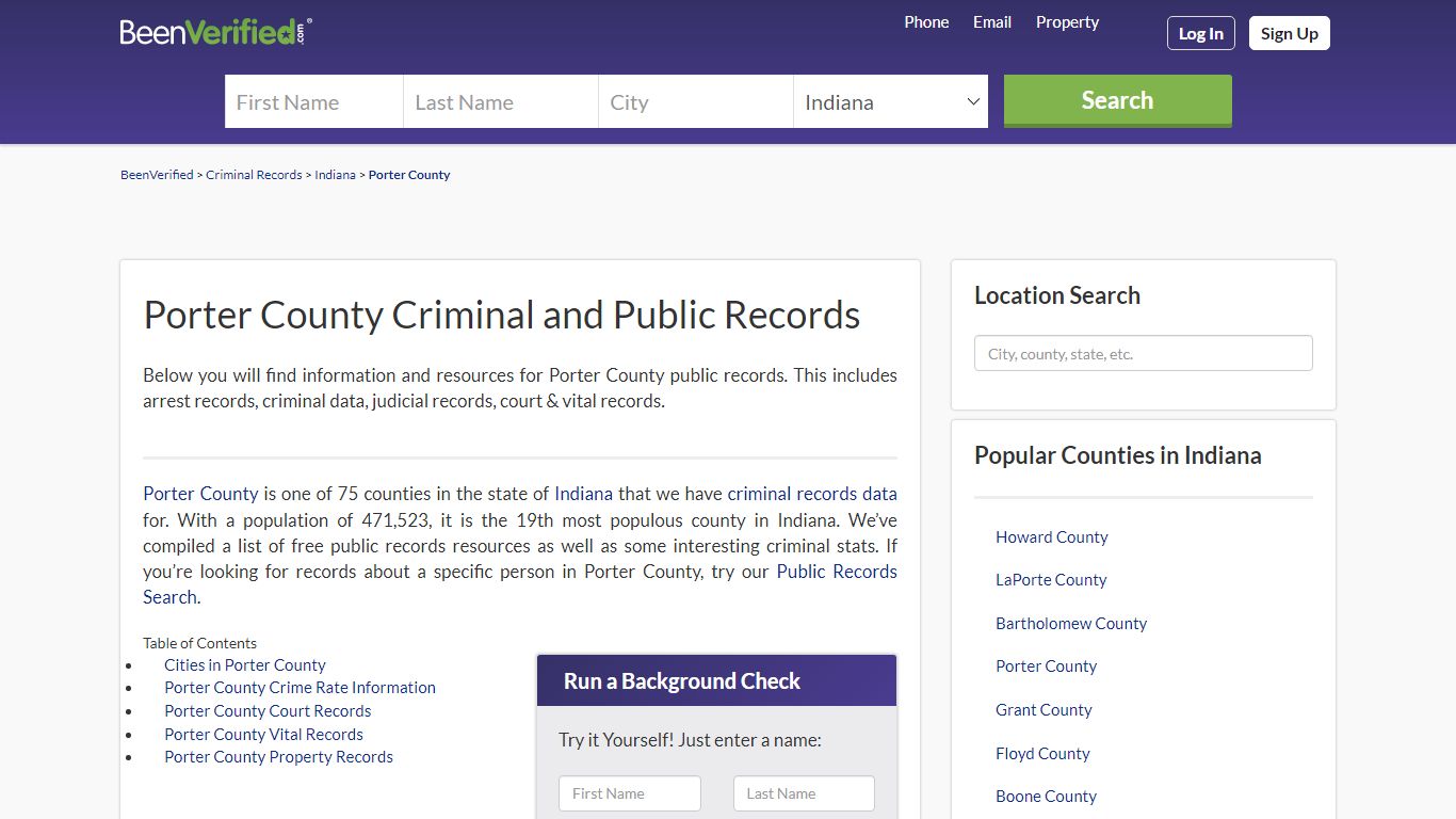 Porter County Arrest Records in IN - Court & Criminal ...